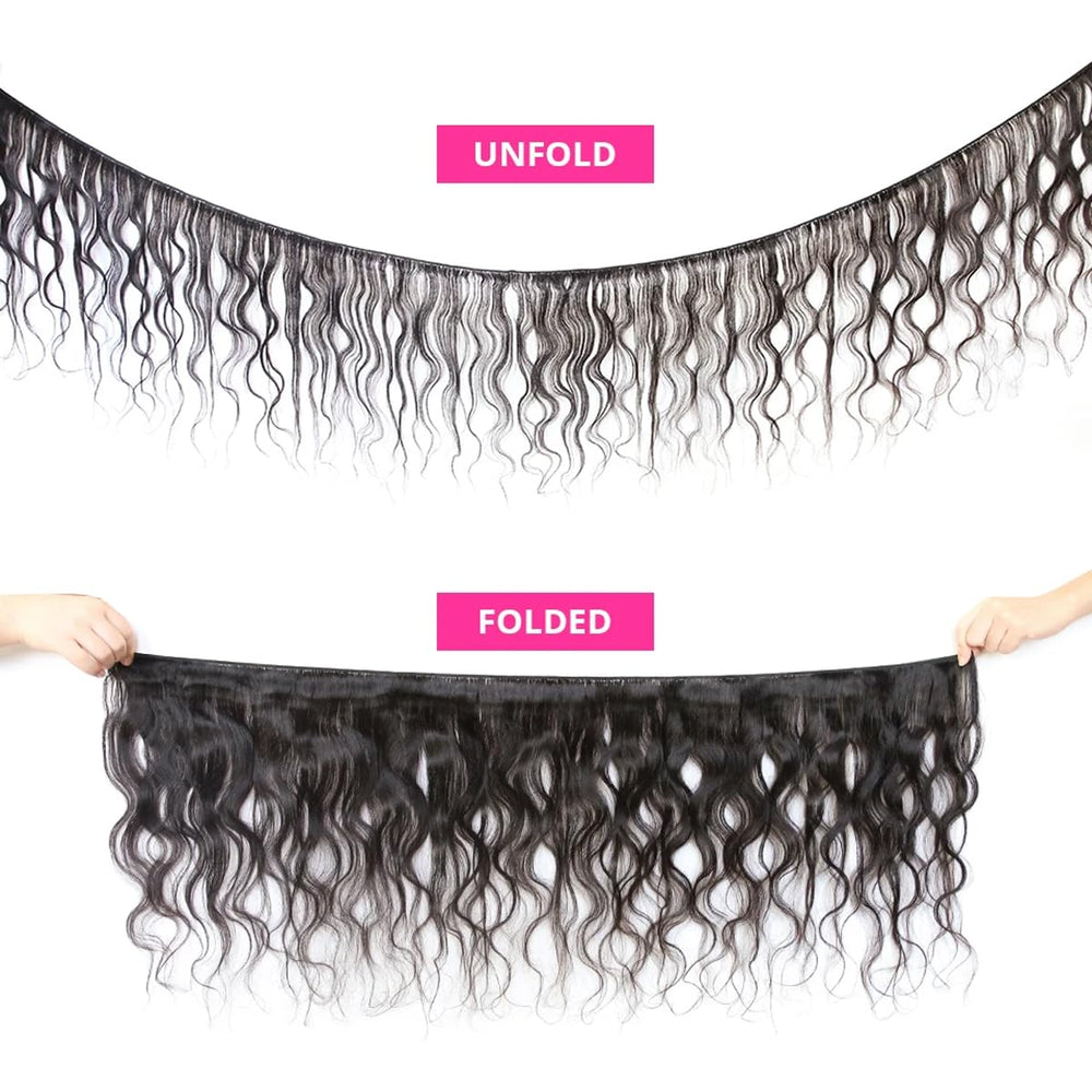 Smoothair Body Wave Bundles cuticle texture close-up highlights smooth surface