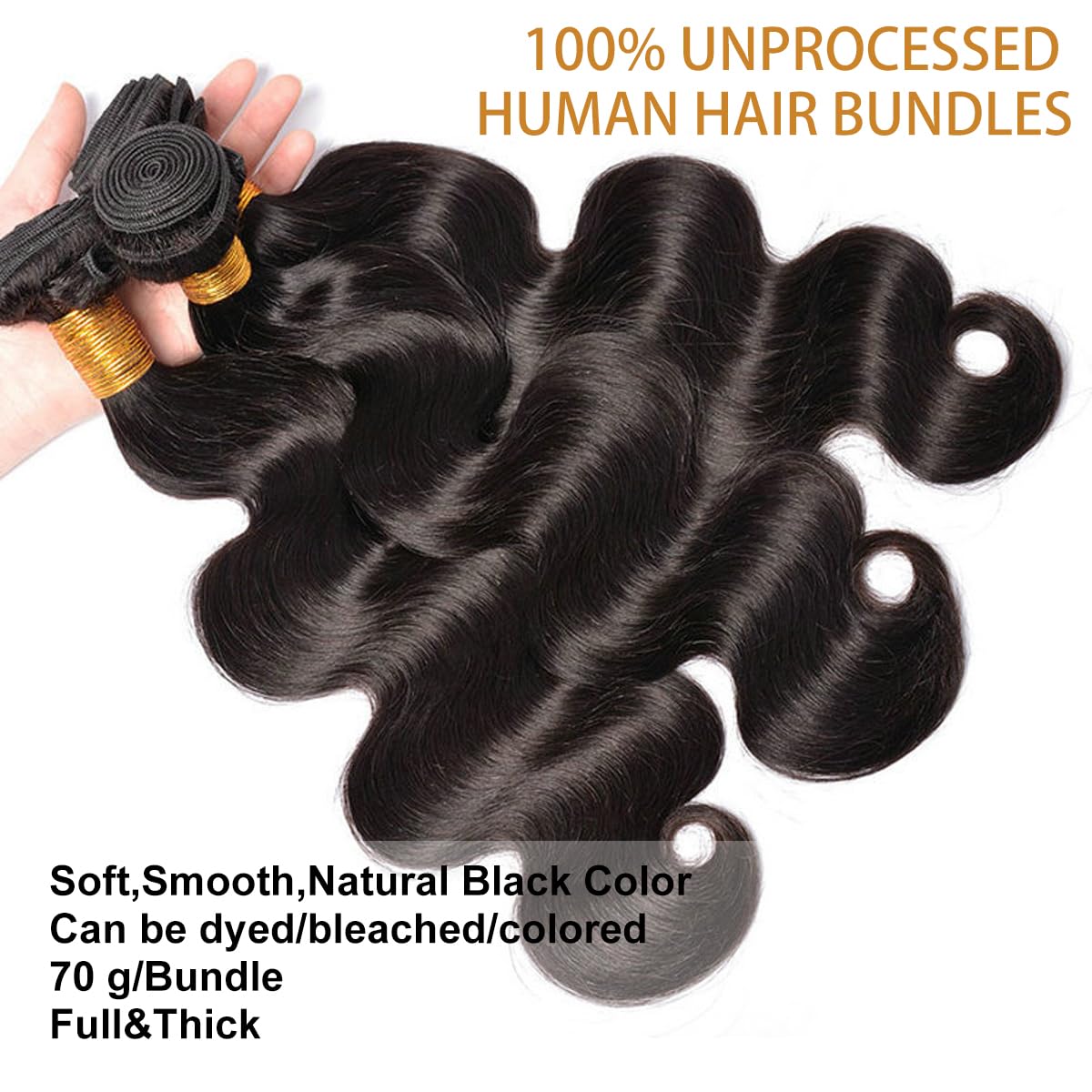 Smoothair Body Wave Bundles density close-up reveals full ends and bounce