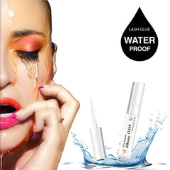 SMSUX adhesive dries clear for seamless lash integration.