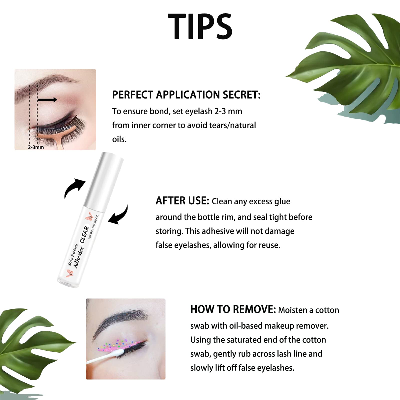 SMSUX lash glue application close-up shows easy eye makeup blending.