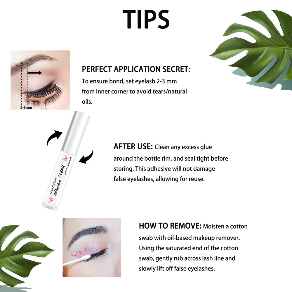 SMSUX lash glue application close-up shows easy eye makeup blending.