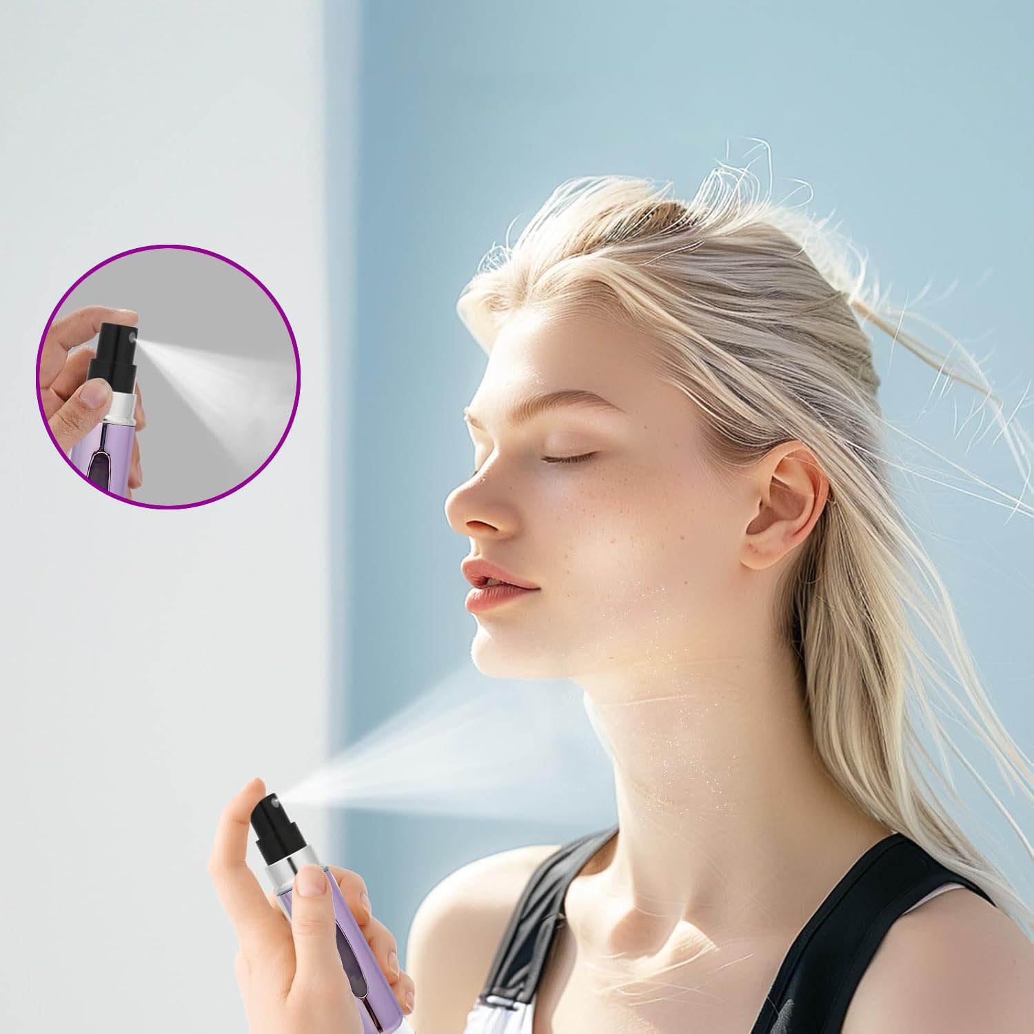 Smtheasy compact bottle fits easily in a handbag or pocket