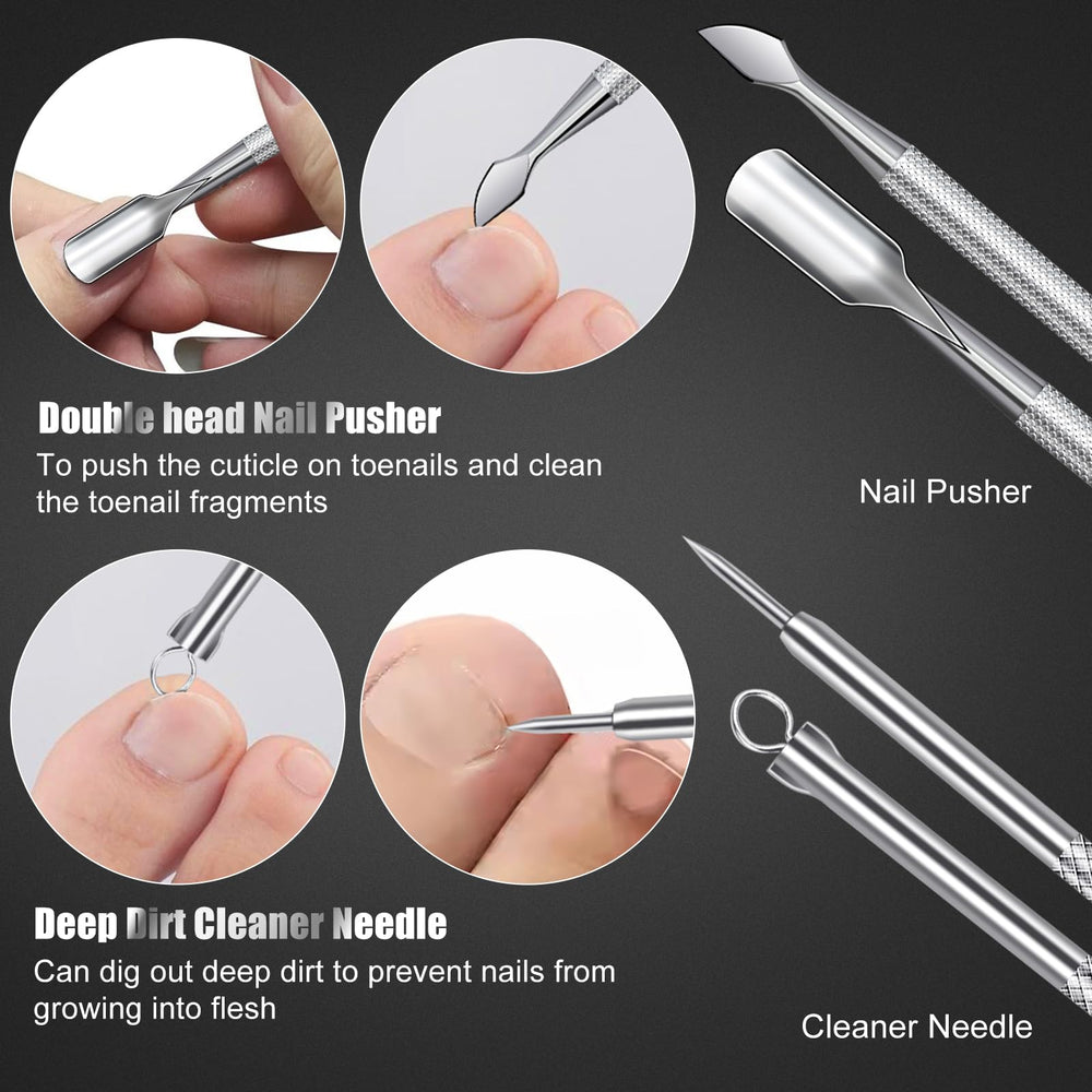 SMZHealing deep dirt cleaner needle targets debris around nails for thorough tidying.