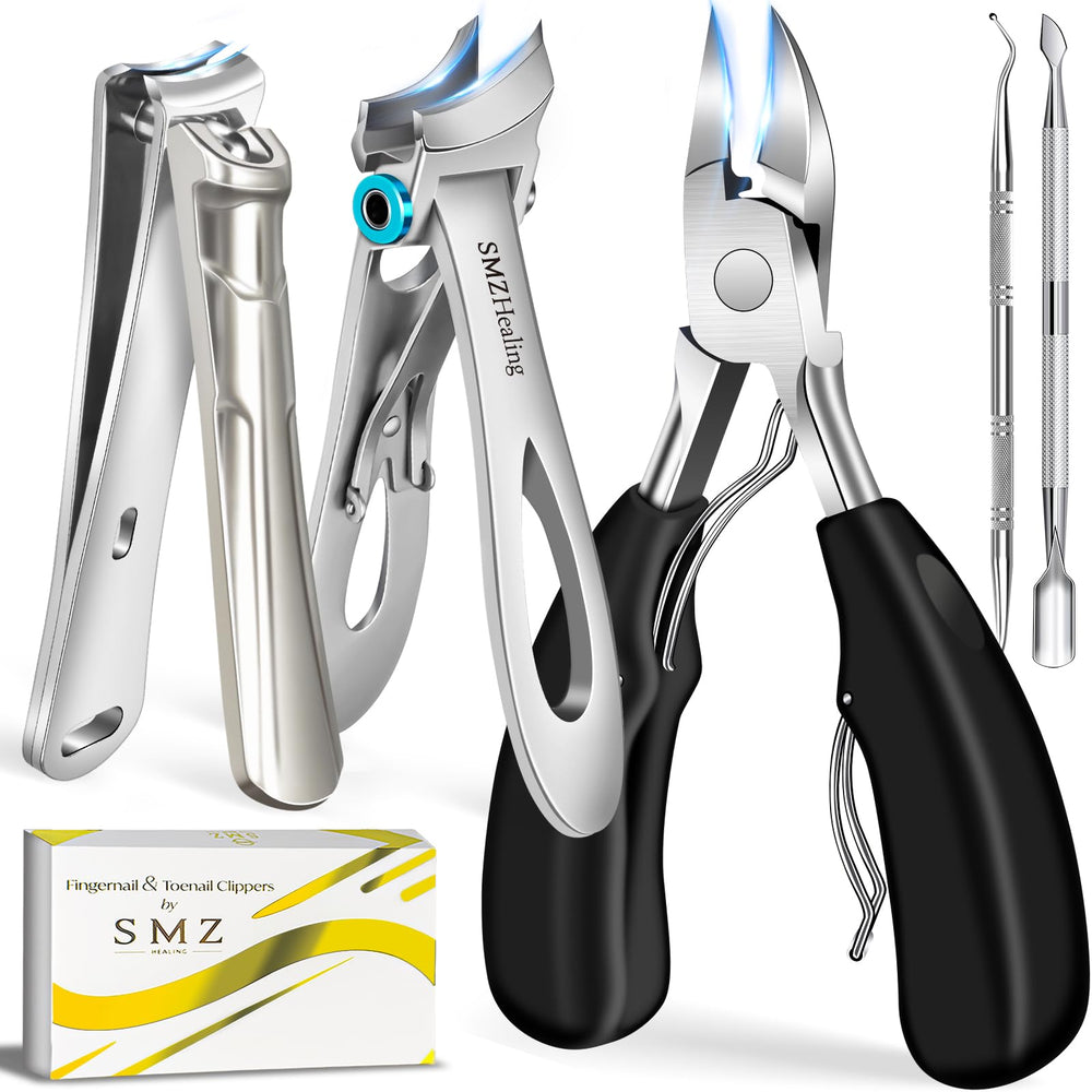 SMZHealing large podiatrist toenail clippers for thick nails provide precise trimming.