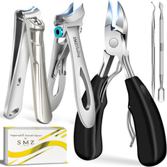 SMZHealing large podiatrist toenail clippers for thick nails provide precise trimming.