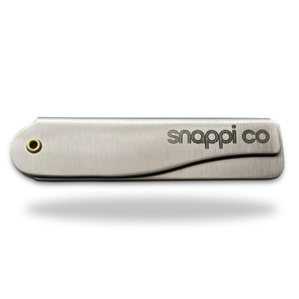 Snappi Co metal folding beard comb in case for on-the-go grooming