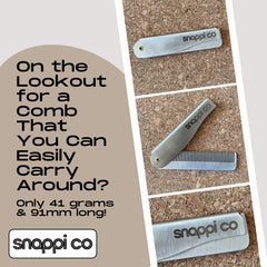 Close-up of Snappi Co beard comb teeth for smooth detangling