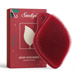 Cepillo Sndyi en forma de hoja para exfoliar suave y revitalizar la piel.