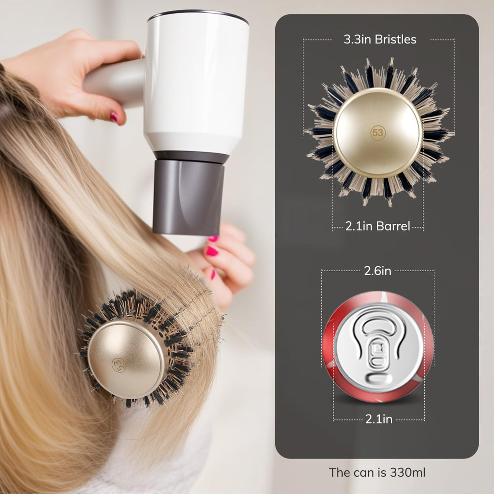 Sndyi ceramic ionic barrel action highlights efficient heat drying and frizz control.