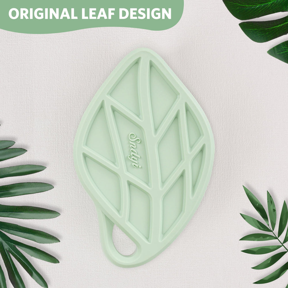 Diseño en forma de hoja de Sndyi con agarre ergonómico.