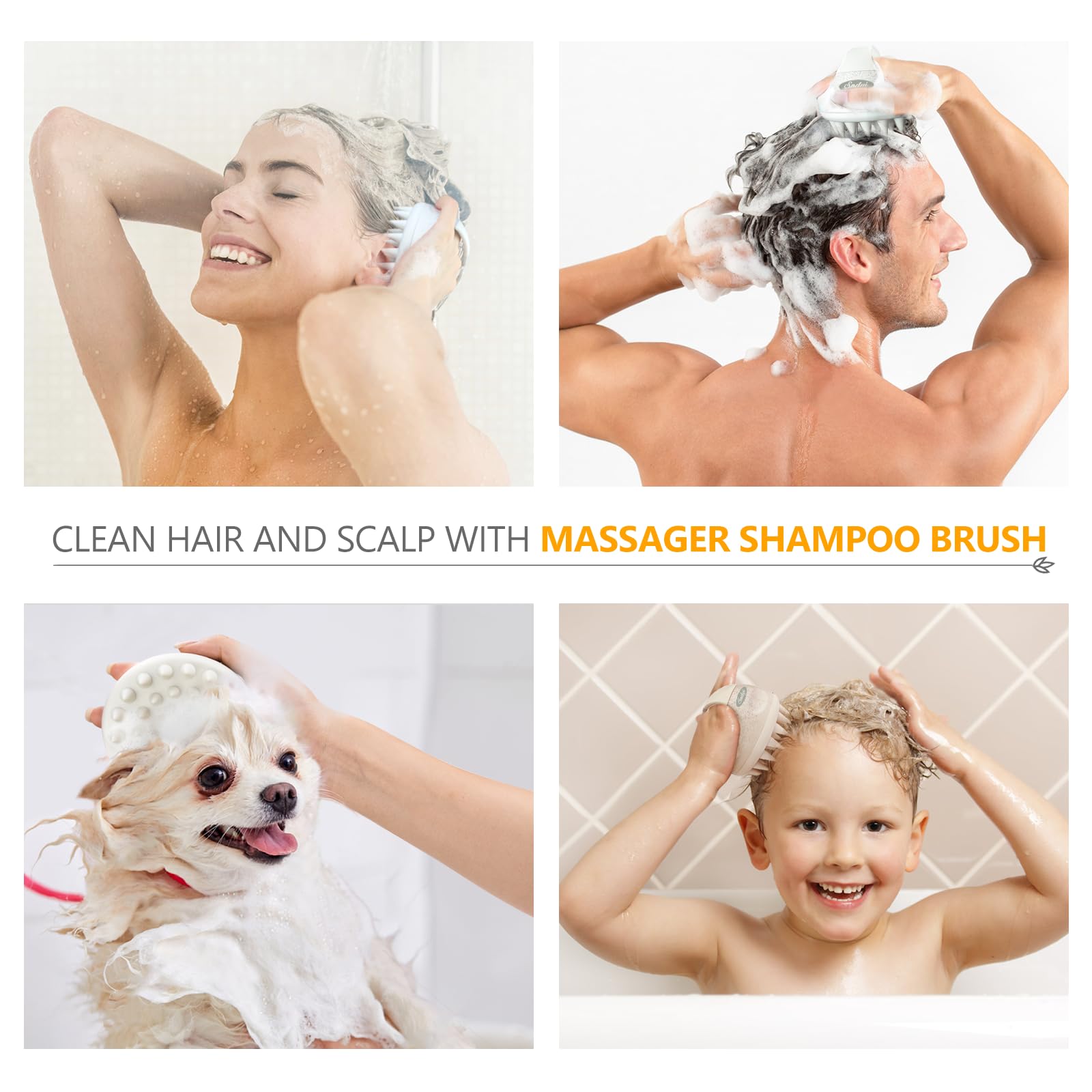 Sndyi massager with ergonomic handle and non-slip grip for shower use
