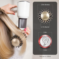 Sndyi round brush ergonomic handle for comfortable grip during styling.