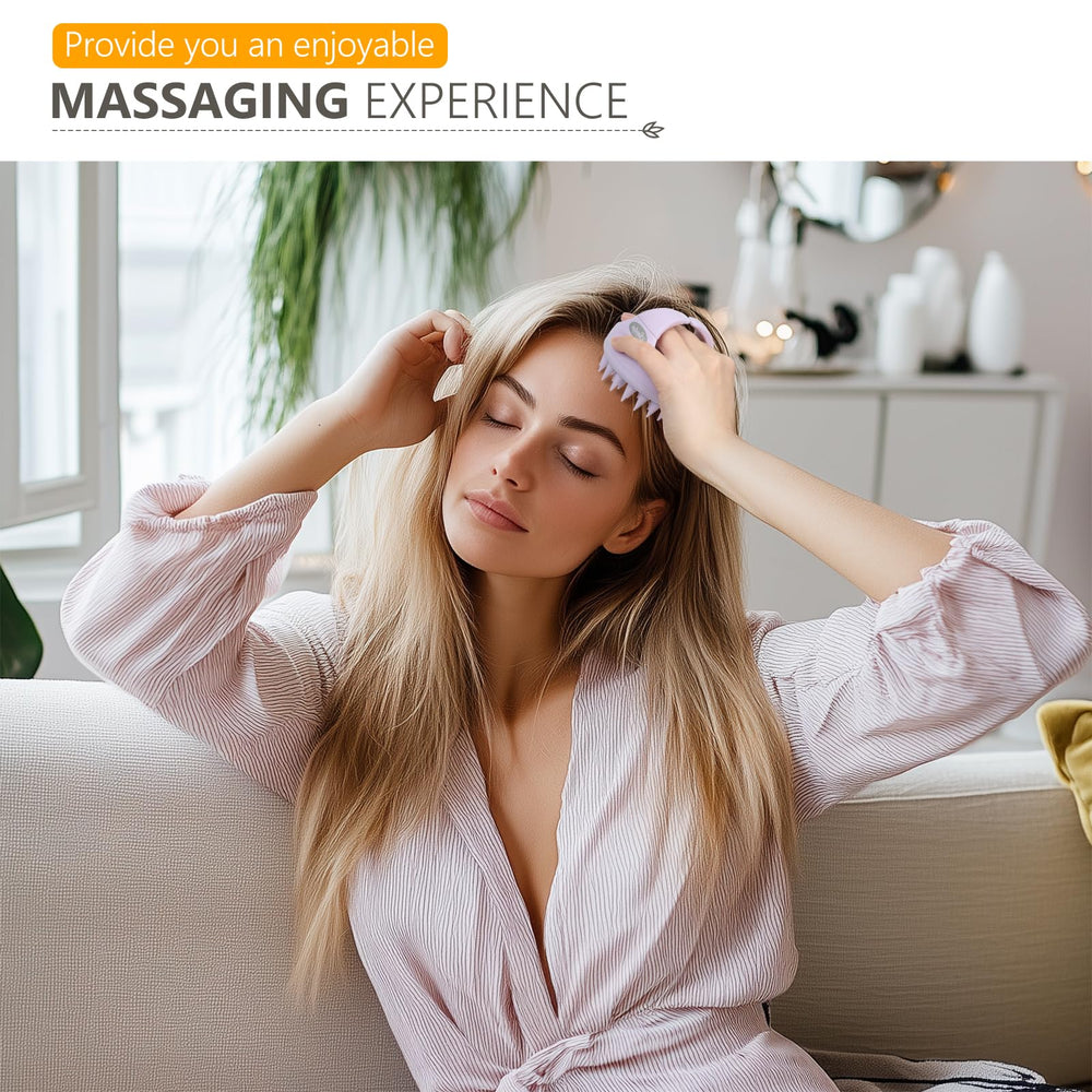 Sndyi massager helps exfoliate scalp and balance oil.