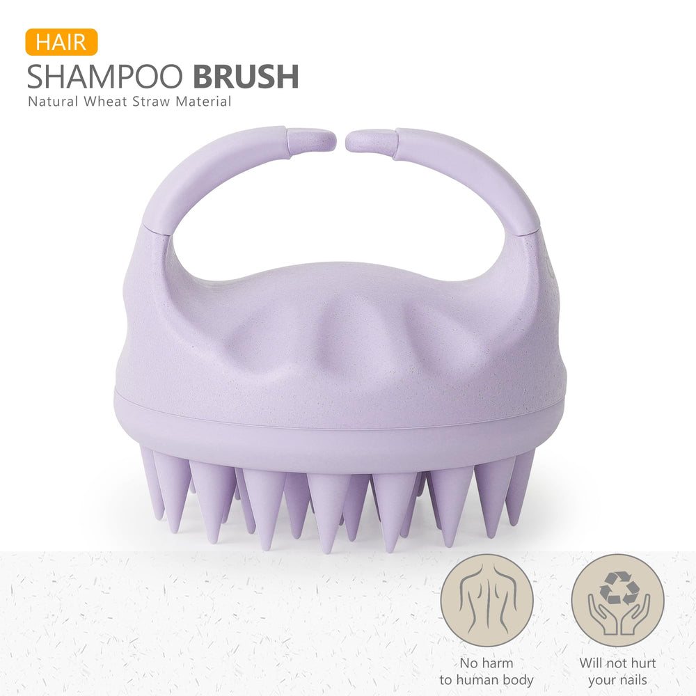 Sndyi scalp massager shows long silicone bristles for deep root cleansing.