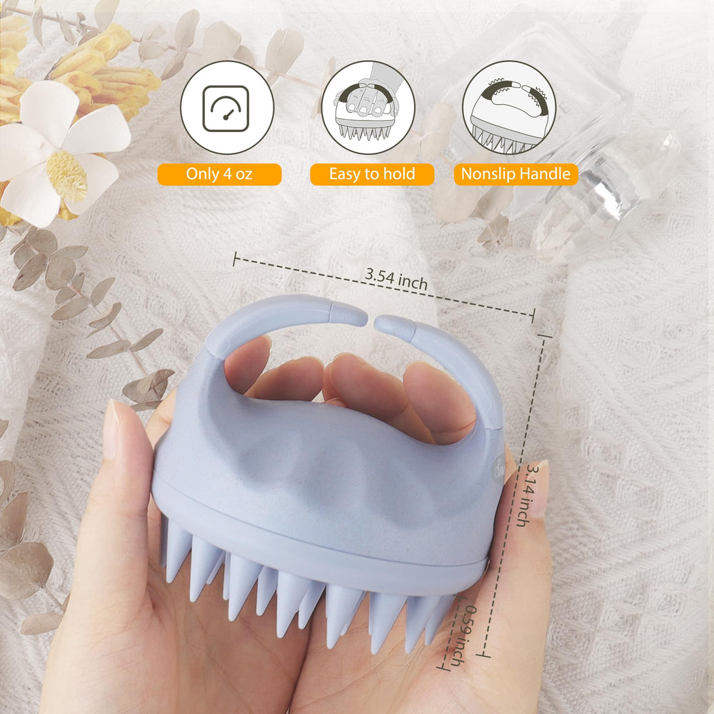 Sndyi scalp scrubber reaching roots evenly distributes shampoo for thorough cleaning.