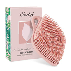 Sndyi Scrubber con hoja rosa para exfoliación suave en la ducha