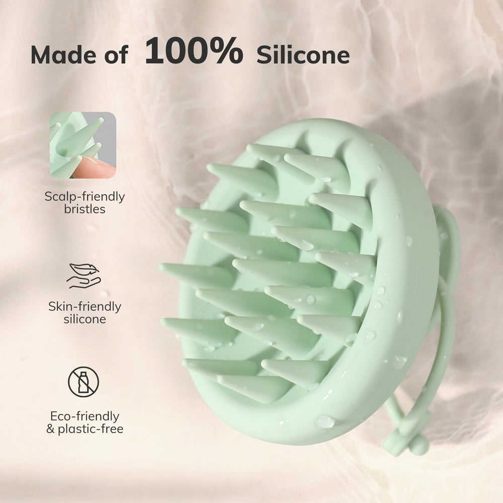 Sndyi silicone scalp brush with moderate bristles for sensitive scalps