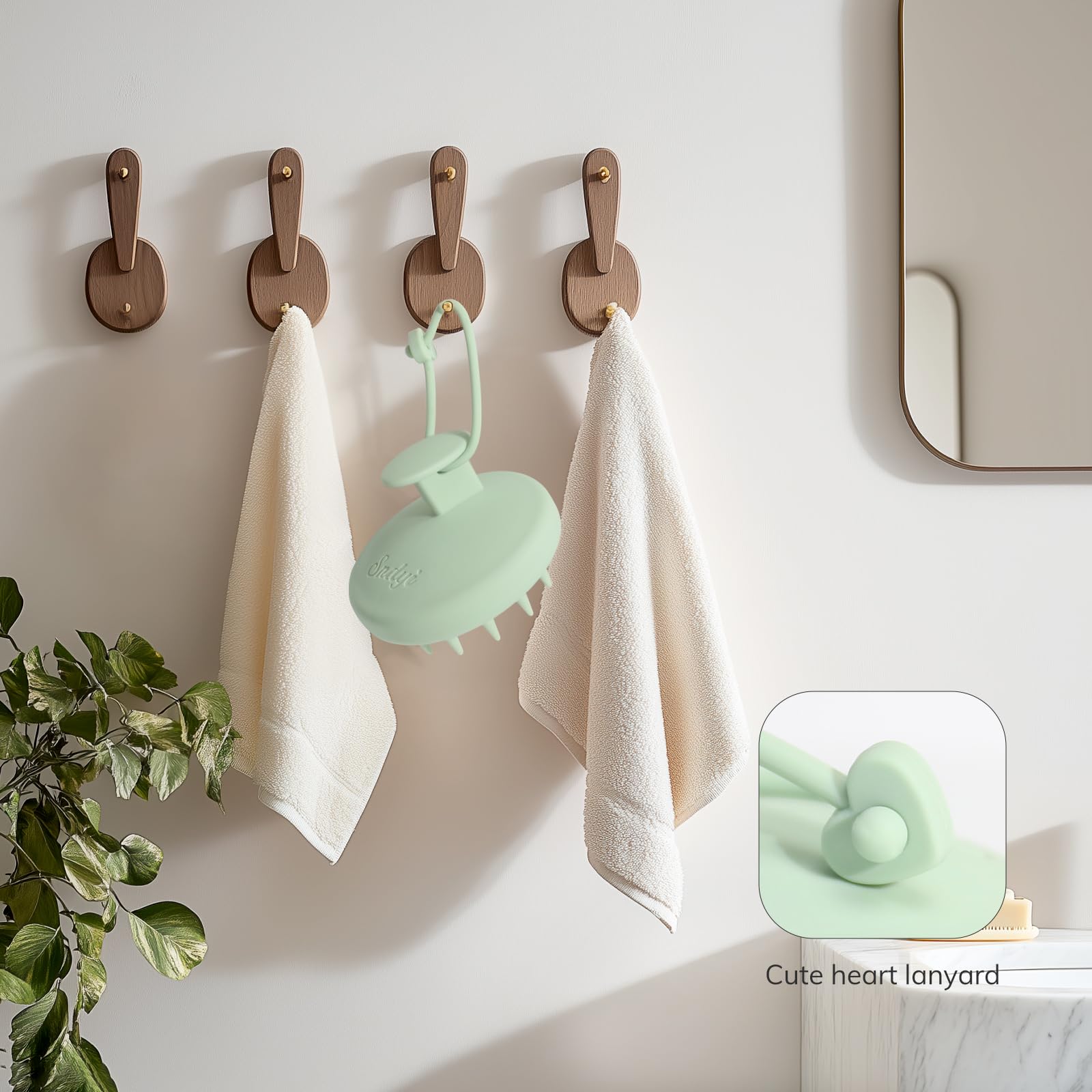 Sndyi mint green Morandi scalp massager adds stylish care