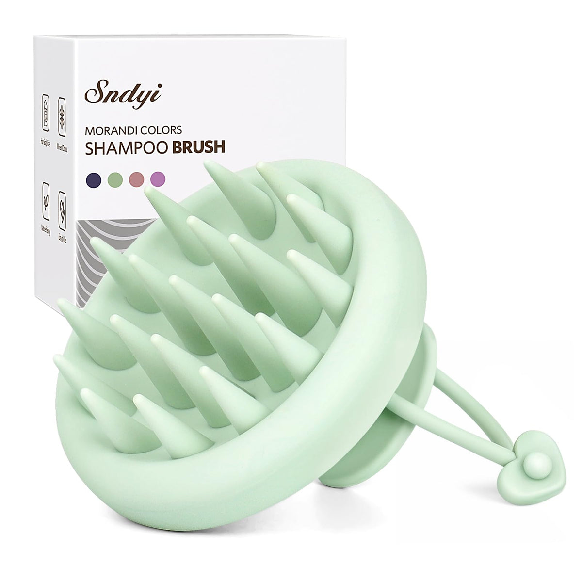 Sndyi silicone scalp massager with one-piece design for durable shower use