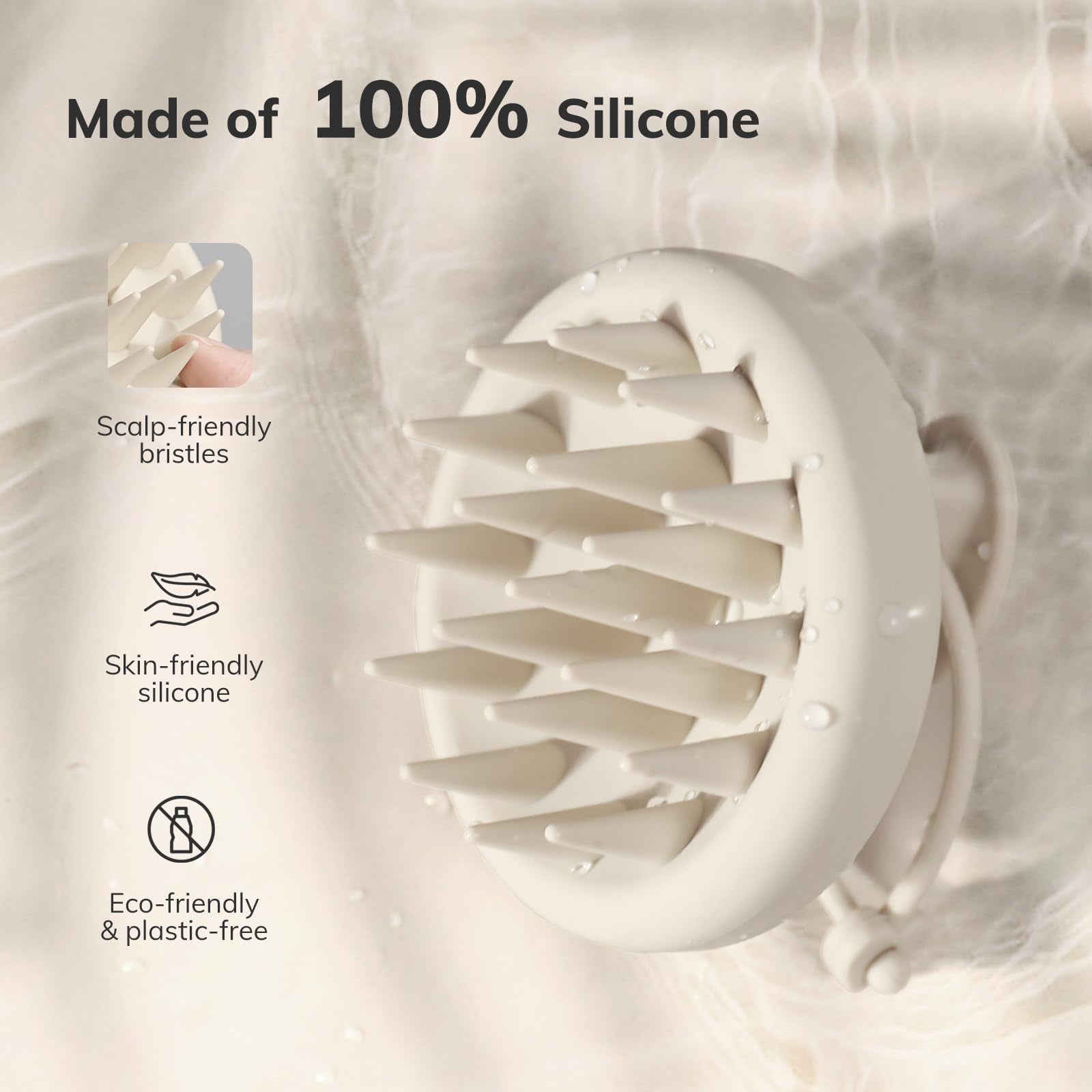 Sndyi scalp massager one-piece design highlighting durability and mold resistance