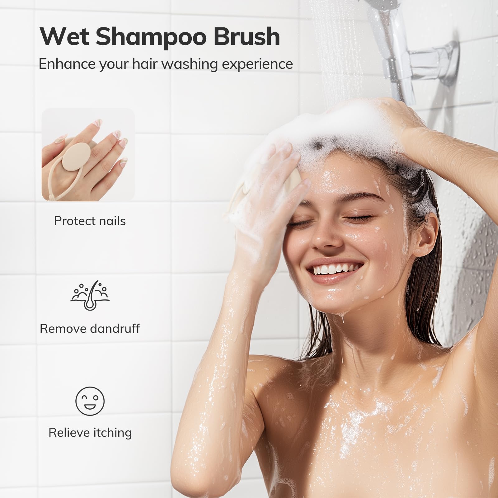 Sndyi massager for thick hair showcases long bristles reaching roots
