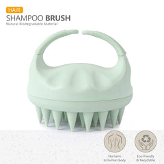 Sndyi soft silicone bristles deliver gentle scalp exfoliation for a soothing wash.