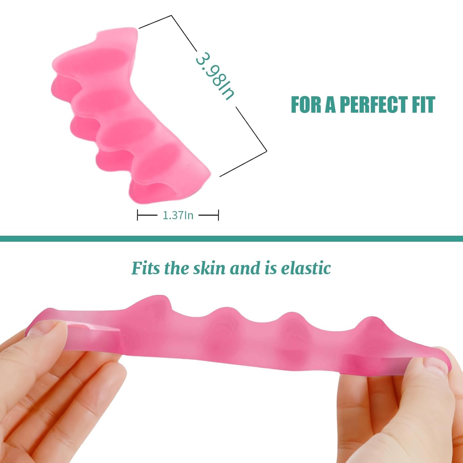 SNGBYTU ergonomic toe spacers with soft silicone for gentle realignment.