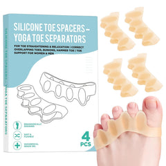 SNGBYTU silicone toe spacers 4pc pack promoting toe alignment during wear