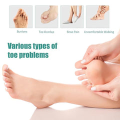 SNGBYTU toe spacers inside shoes support toe alignment during workouts.
