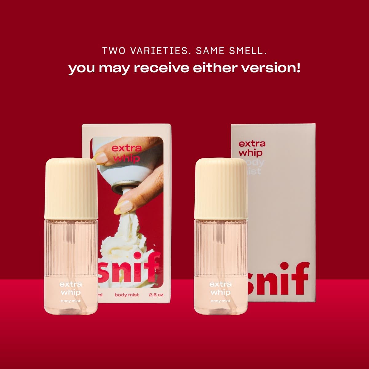 Soft lighting shot of Snif Extra Whip bottle for ambience