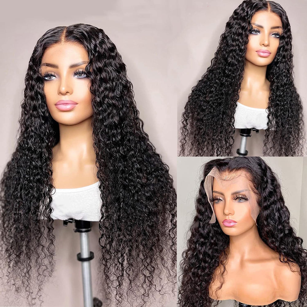 SNJON Water Wave wig shows 180% density for full, natural volume