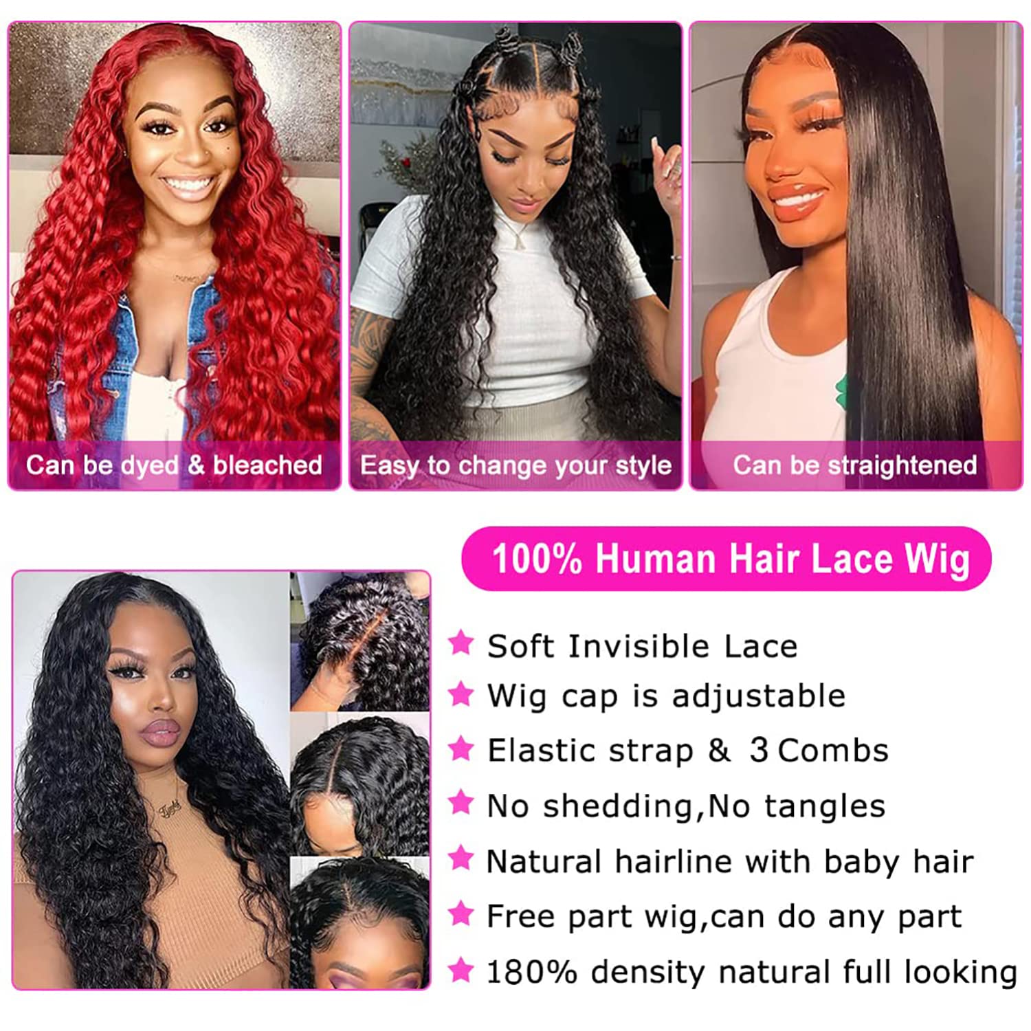 SNJON Water Wave wig texture and movement with soft waves and shine
