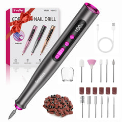 SnnyNyx electric nail drill with LCD display for precise speed control