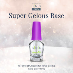 SNS Gelous Base Coat ofrece acabado suave y espejo para uñas lisas y brillantes