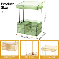 SNSLXH makeup organizer drawer open for easy access to palettes and creams