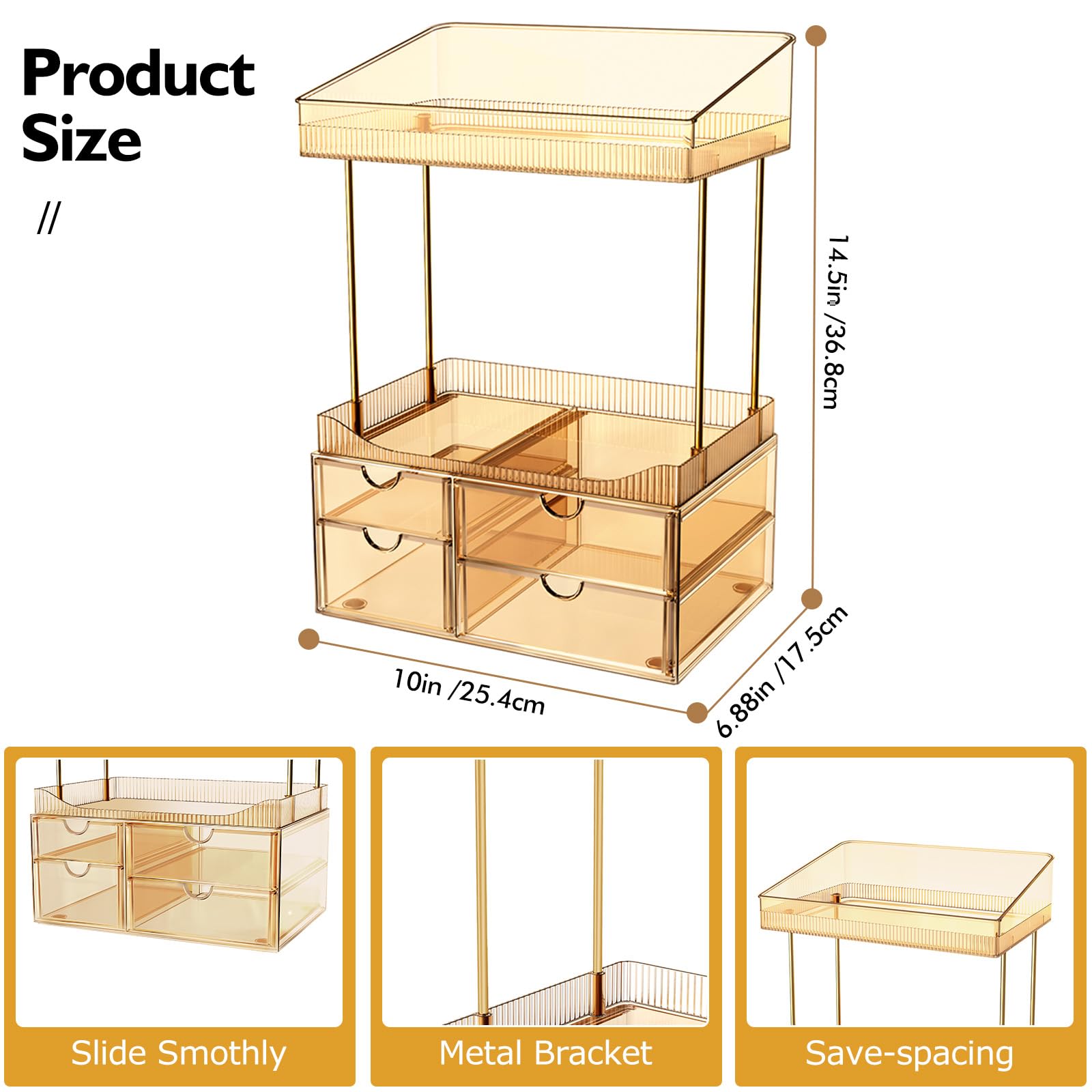 SNSLXH 4-drawer close up with smooth slide rails