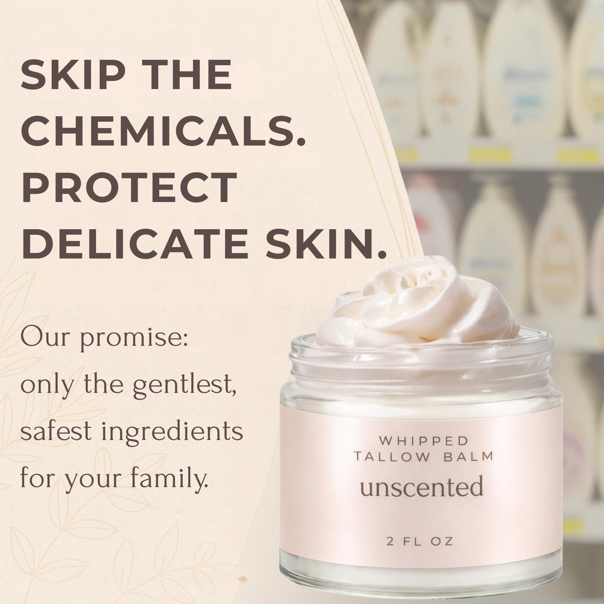 Snuggle Suds whipped balm ingredients label highlights three simple ingredients