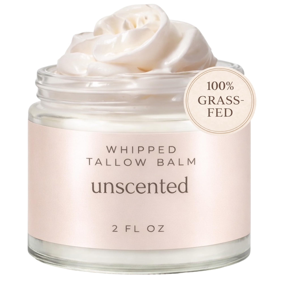 Snuggle Suds whipped tallow balm jar closeup showing creamy texture for sensitive skin