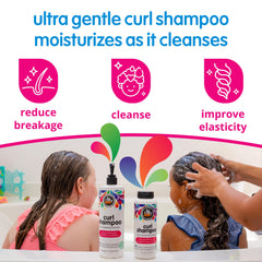 SoCozy Curl Shampoo label highlights no parabens or sulfates for gentle care.