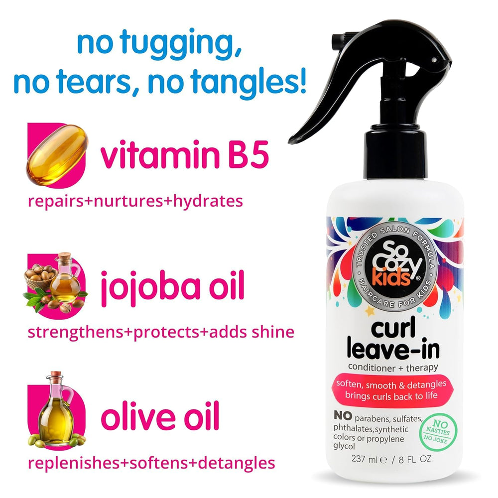 So Cozy detangling action demonstrates knot-free hair in seconds.