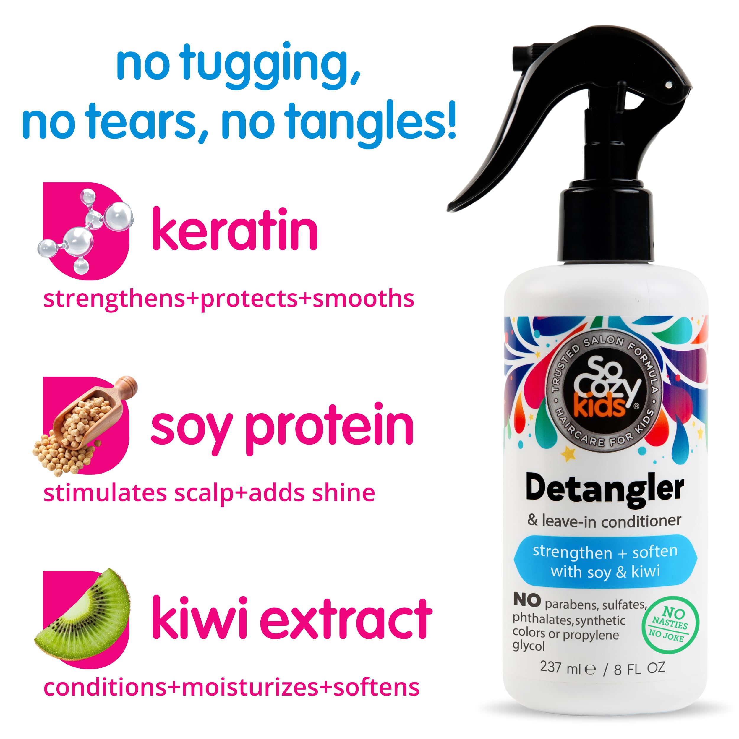 So Cozy keratina soja kiwi en la fórmula para cabello fortalecído