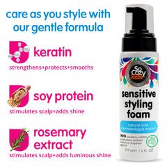 SoCozy Kids Sensitive Styling Foam soft hair with natural bounce, no crunch.