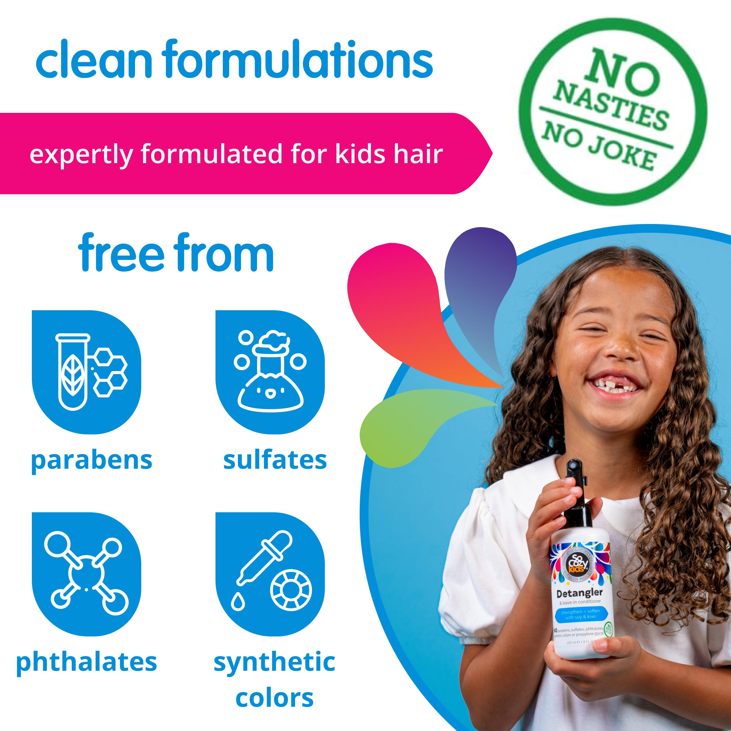 So Cozy uso diario fácil para cabello infantil