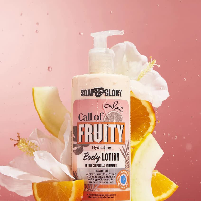 Soap & Glory Call of Fruity damp-skin absorption after shower use.