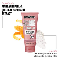 Creamy texture of Soap & Glory Original Pink Scrub highlighted for easy, non-greasy use.