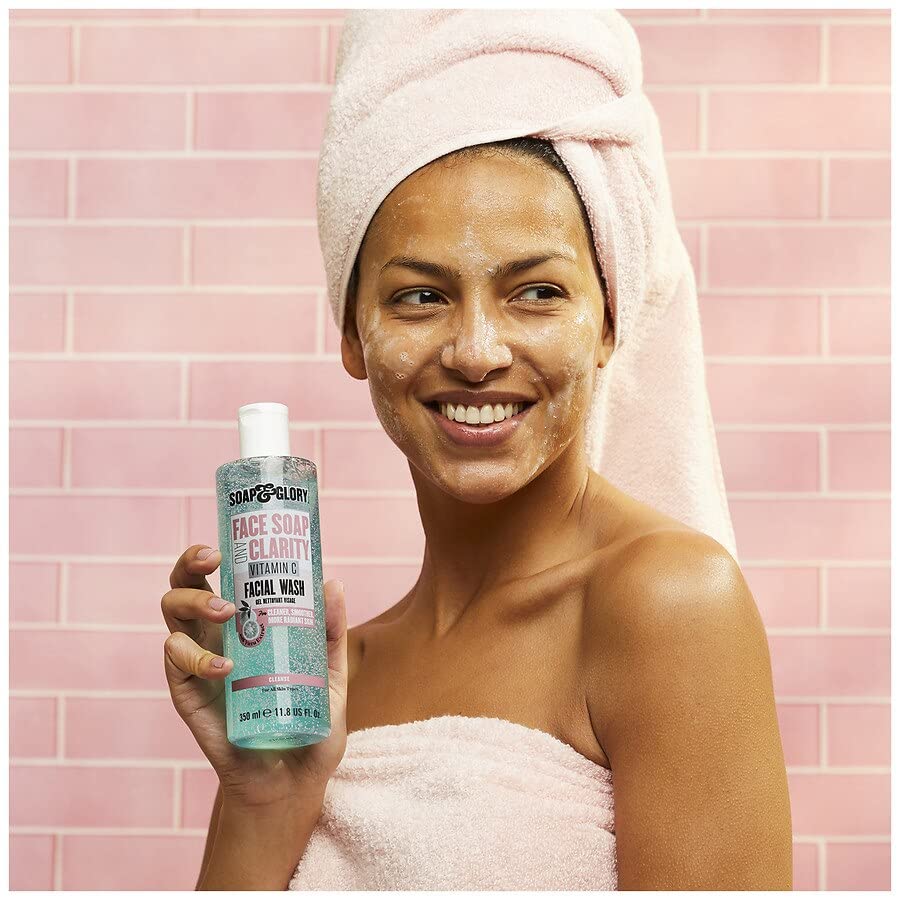 Soap & Glory Vitamina C empaque frontal mostrando el tamaño 11.8 oz