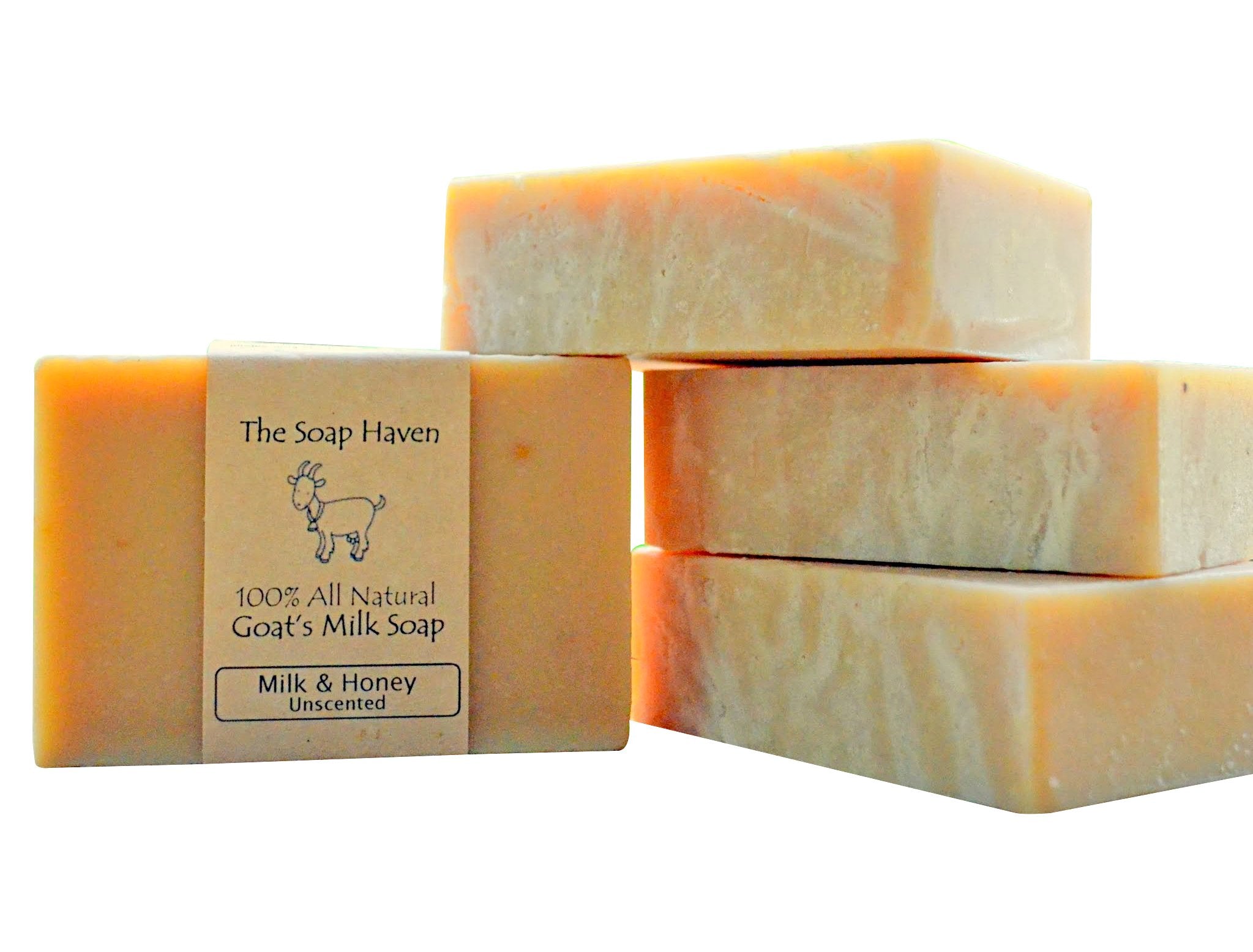The Soap Haven natural ingredients label focuses on non-GMO soy and sustainable palm.