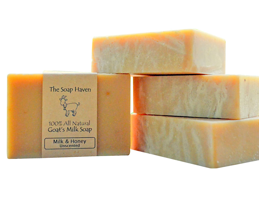 The Soap Haven natural ingredients label focuses on non-GMO soy and sustainable palm.
