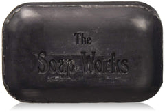 THE SOAP WORKS Jabón carbón alquitrán, vista frontal, suave para piel sensible