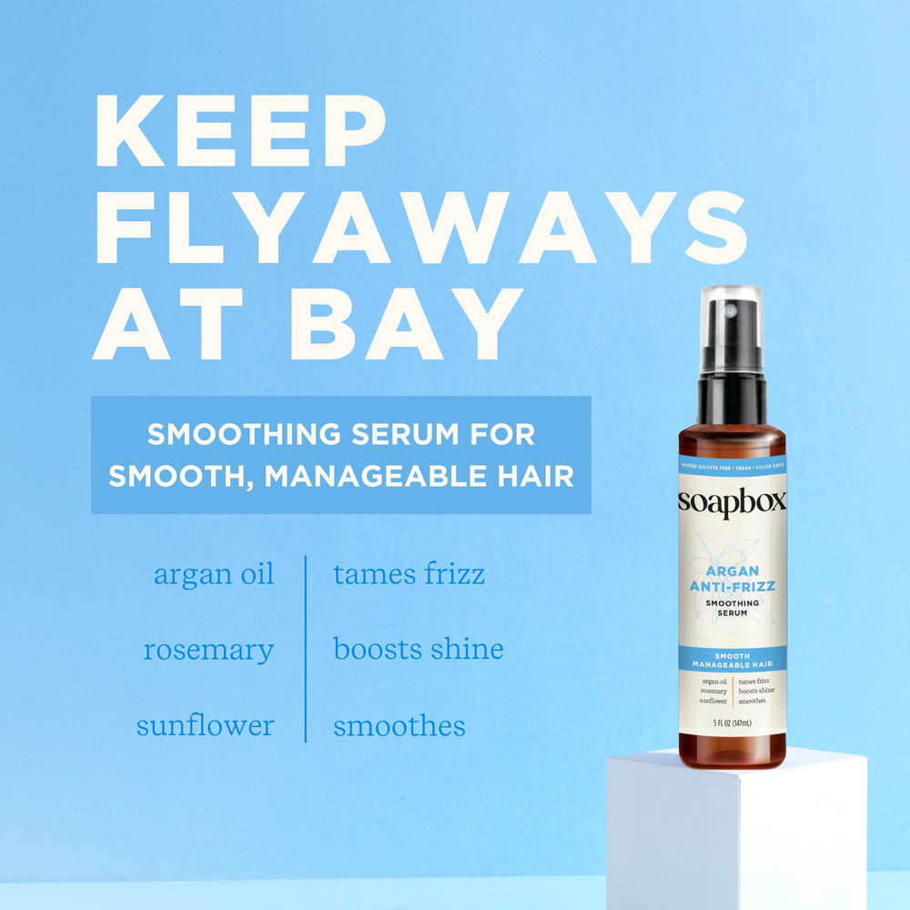 Soapbox suero de argán, ingredientes naturales que nutren el cabello.